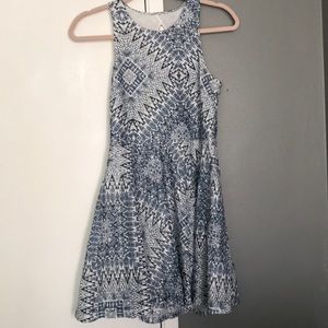 Aeropostal blue print skater dress